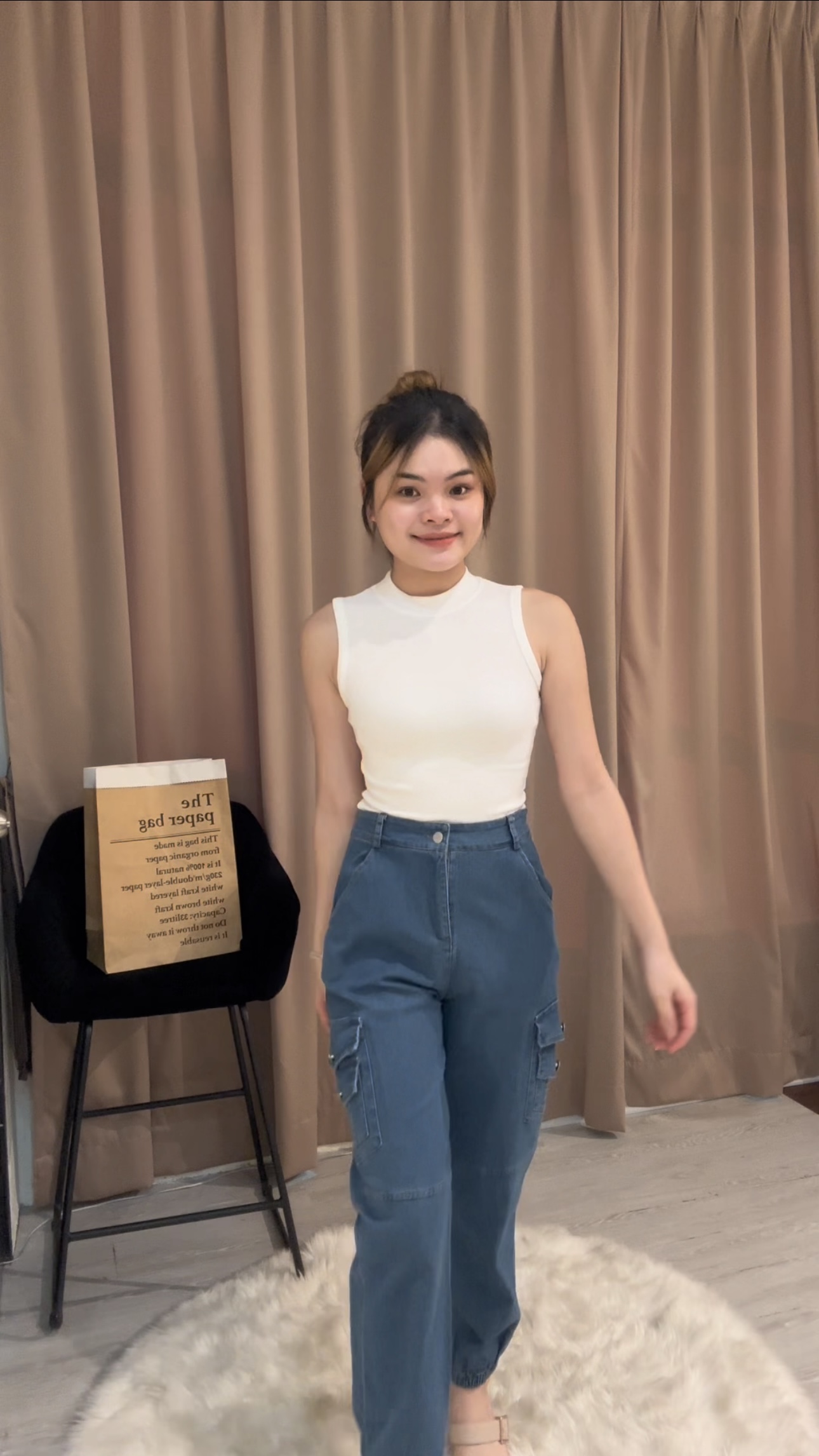 高品质牛仔九分长裤😍