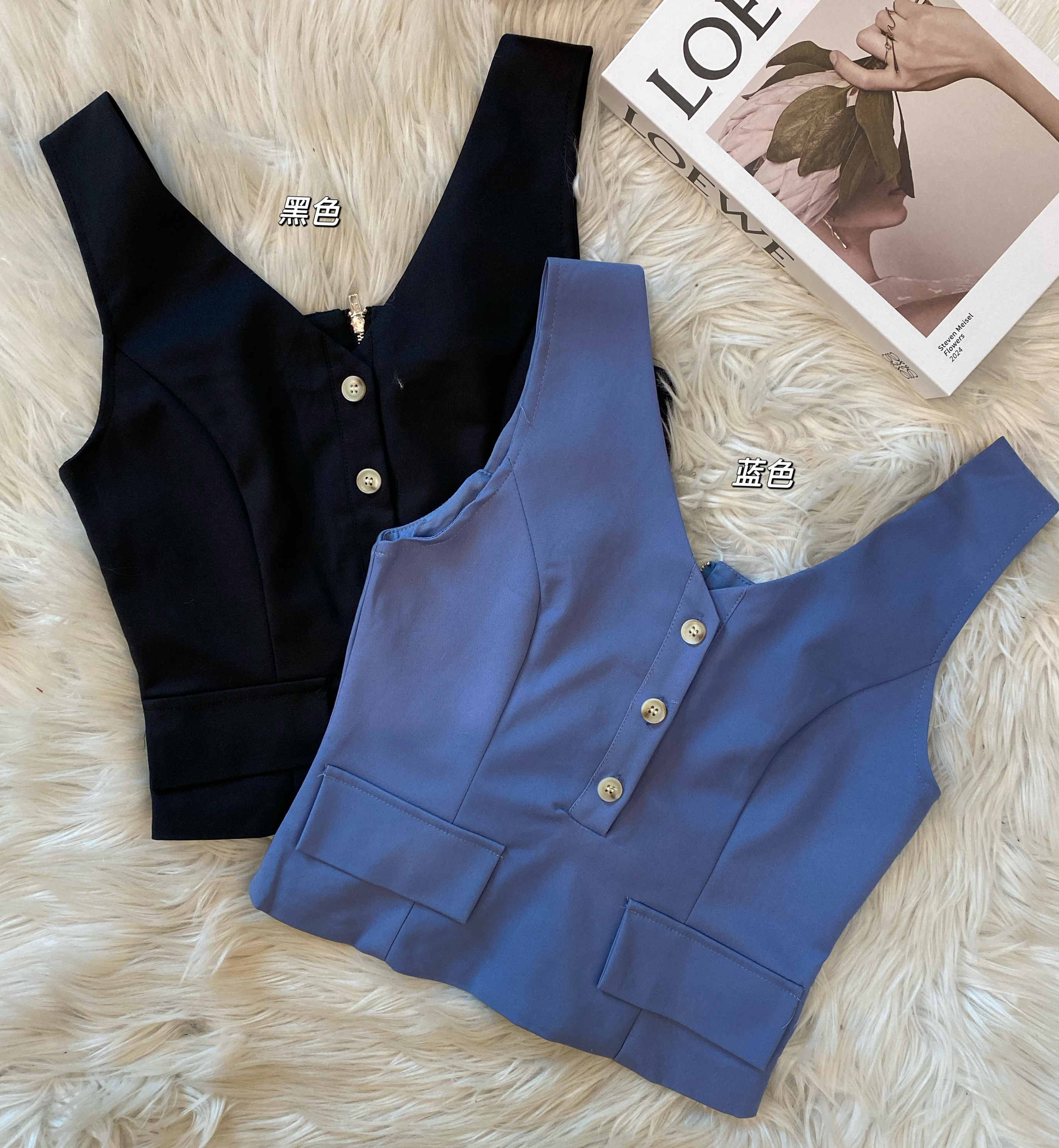 韩系通勤简约百搭马甲上衣😘 