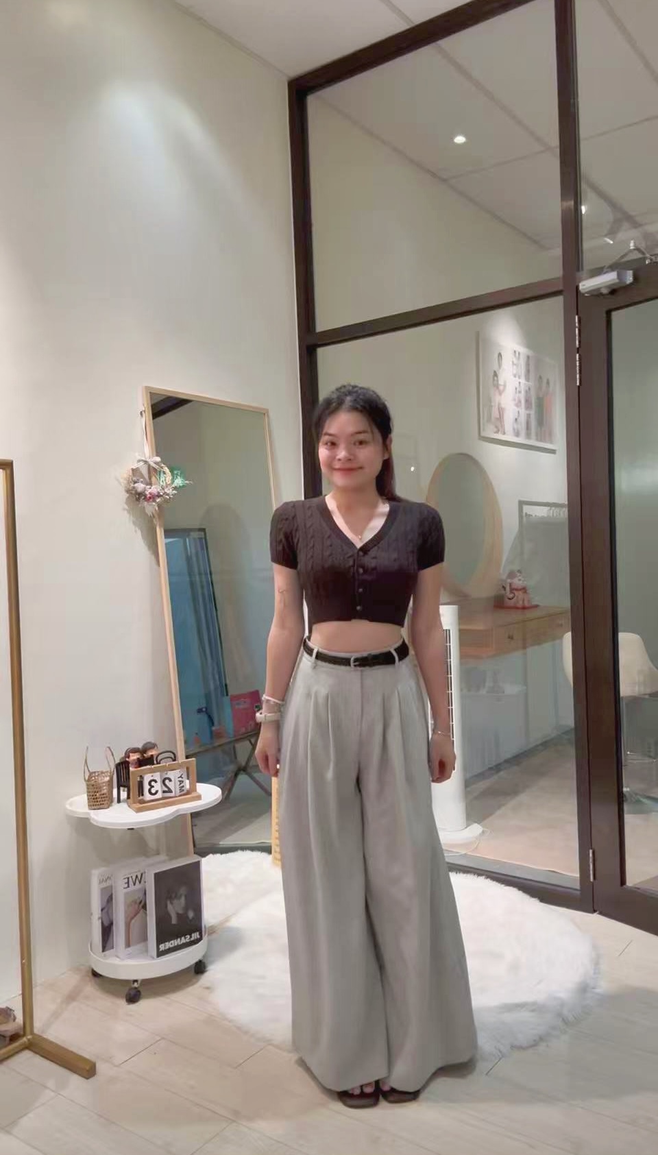 韩系时尚简约西装直筒长裤💕 
