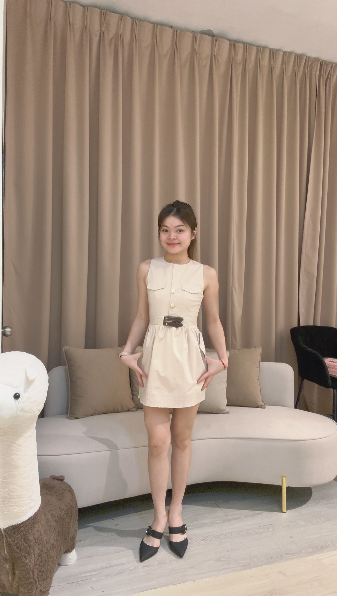 韩系复古收腰显瘦连衣裙😍 