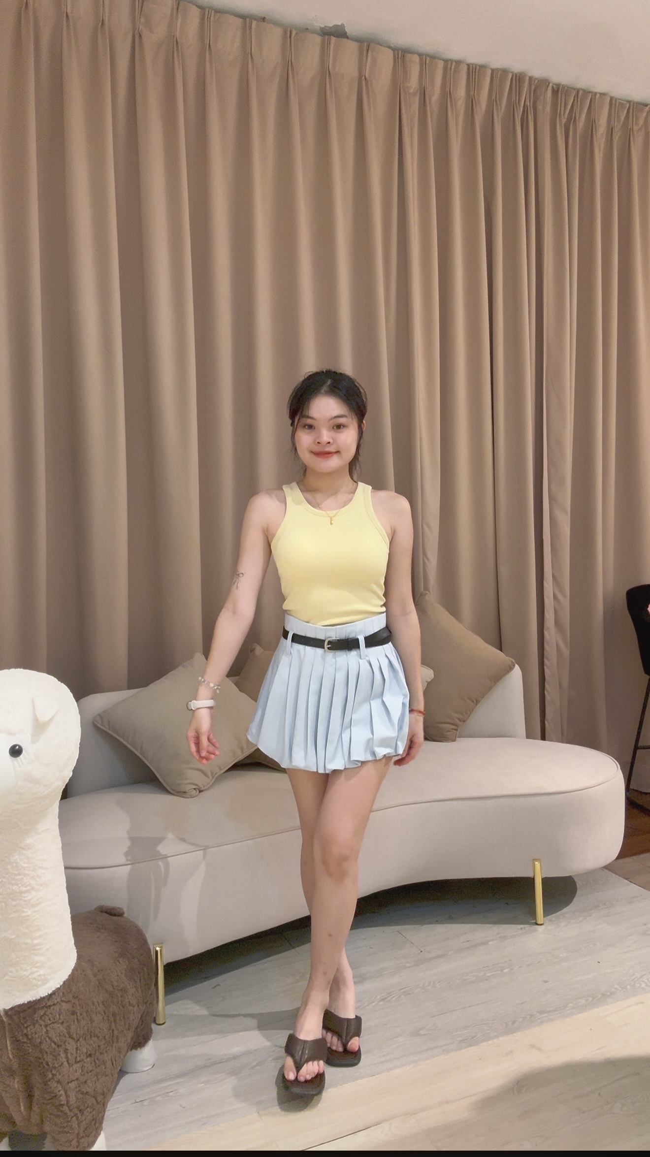 高品质时尚灯笼设计高腰裤裙💗 