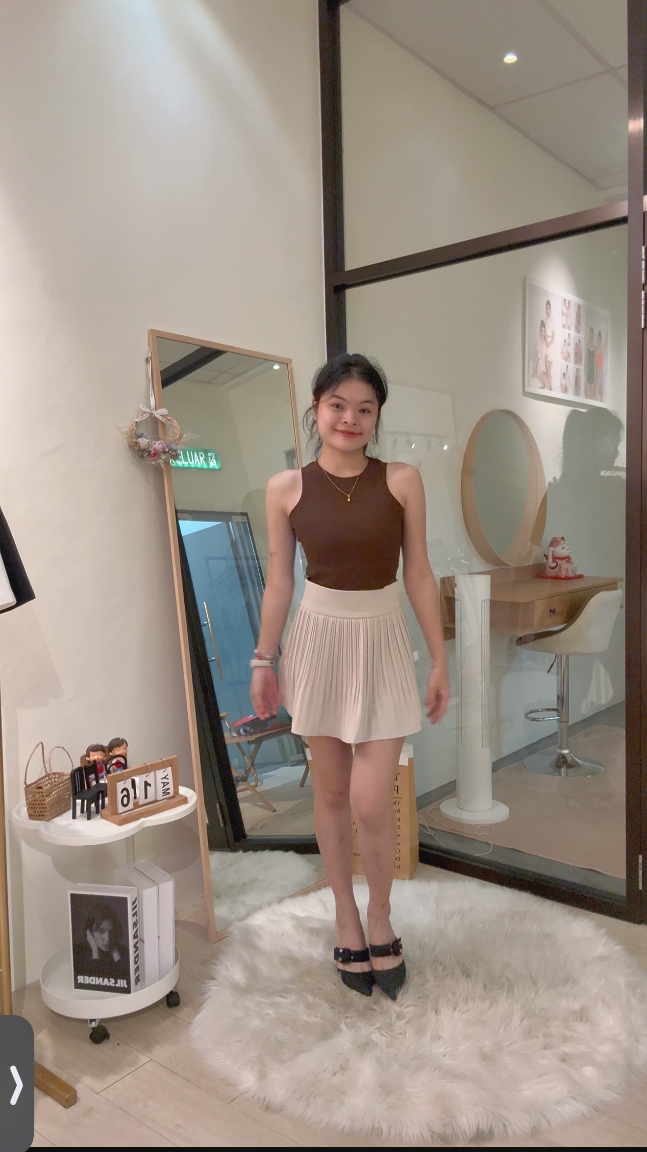韩系气质显瘦百褶高腰裤裙🌸 