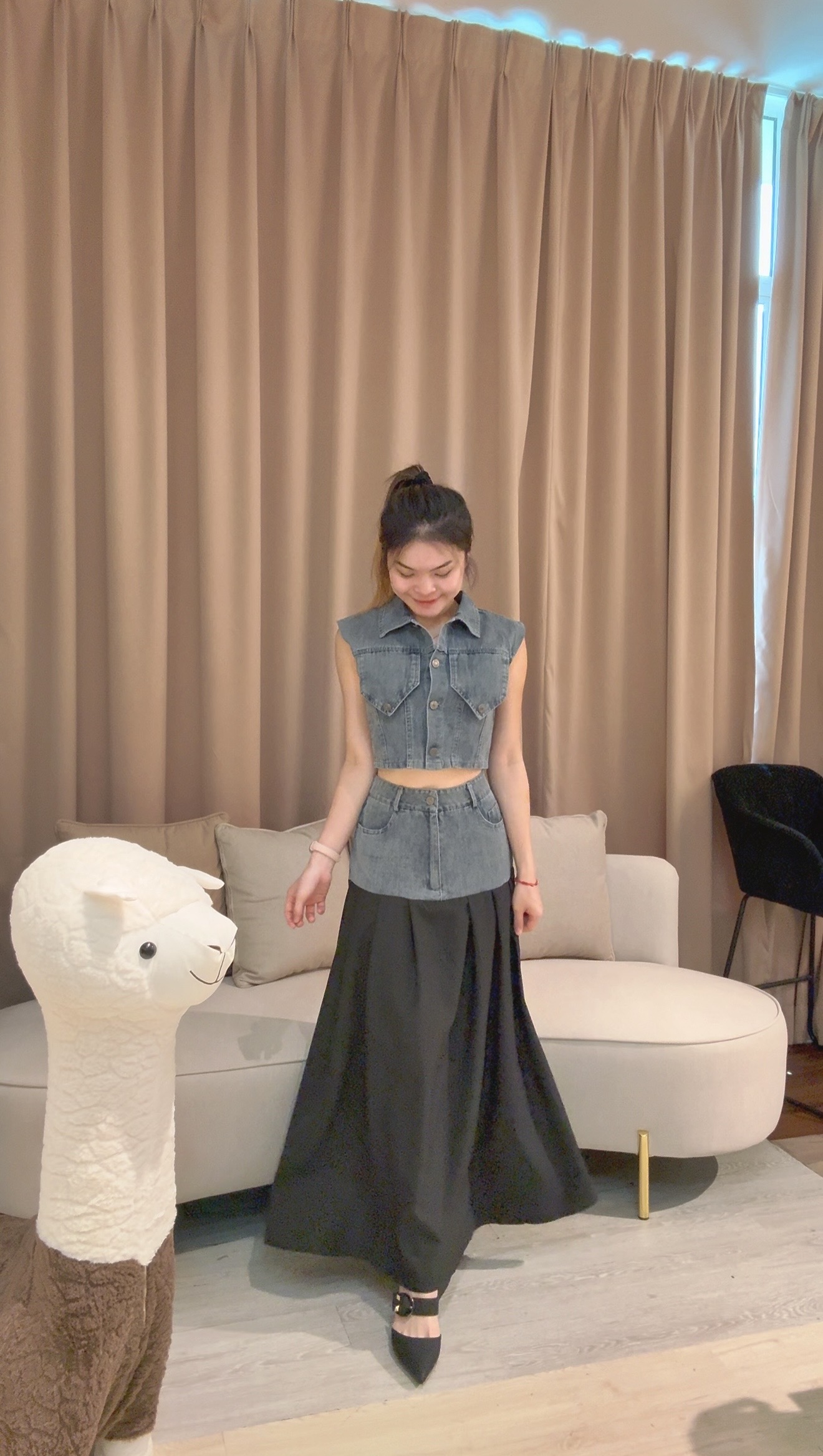 高品质韩系时尚牛仔套装🤩