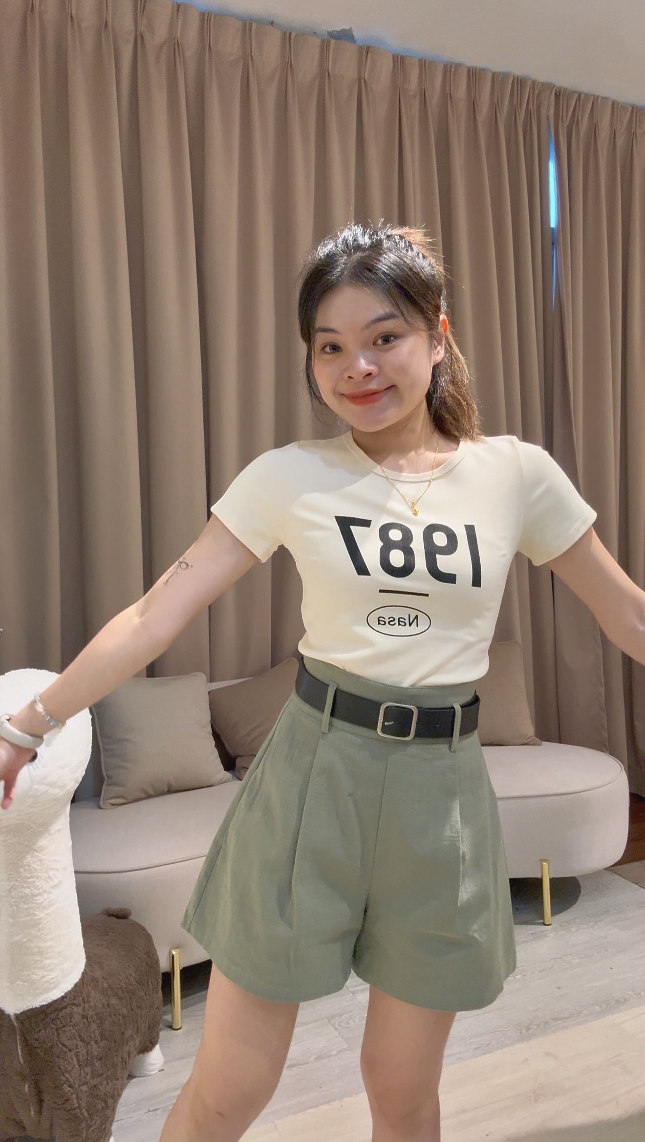 韩系棉麻老钱风4分裤❤️ 