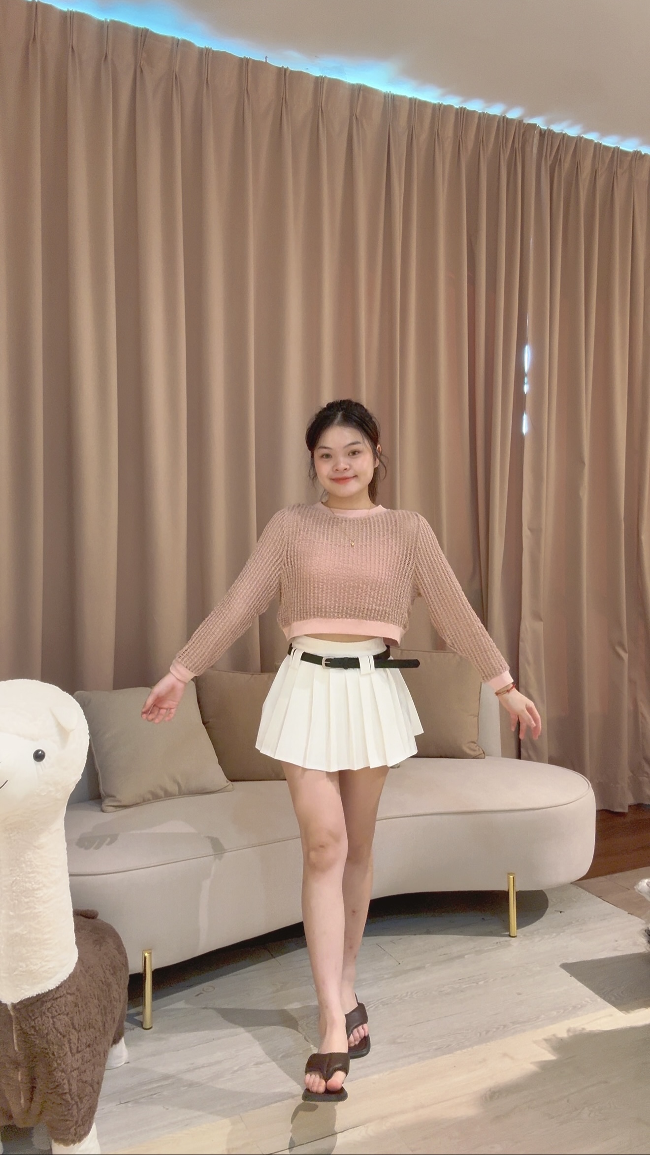 韩系时尚简约百褶减龄裤裙❤️ 