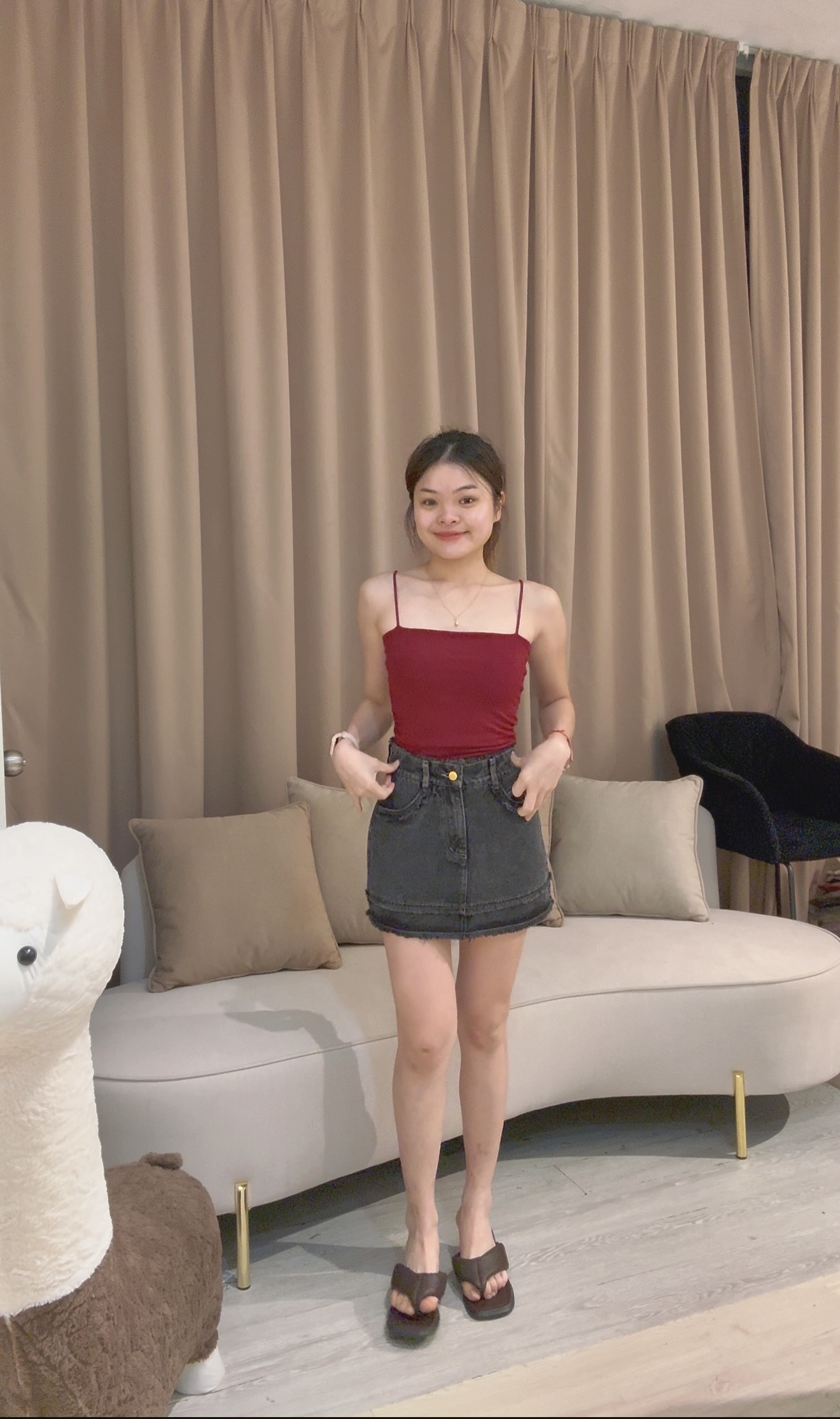 韩版高质量甜酷牛仔裤裙🤩 