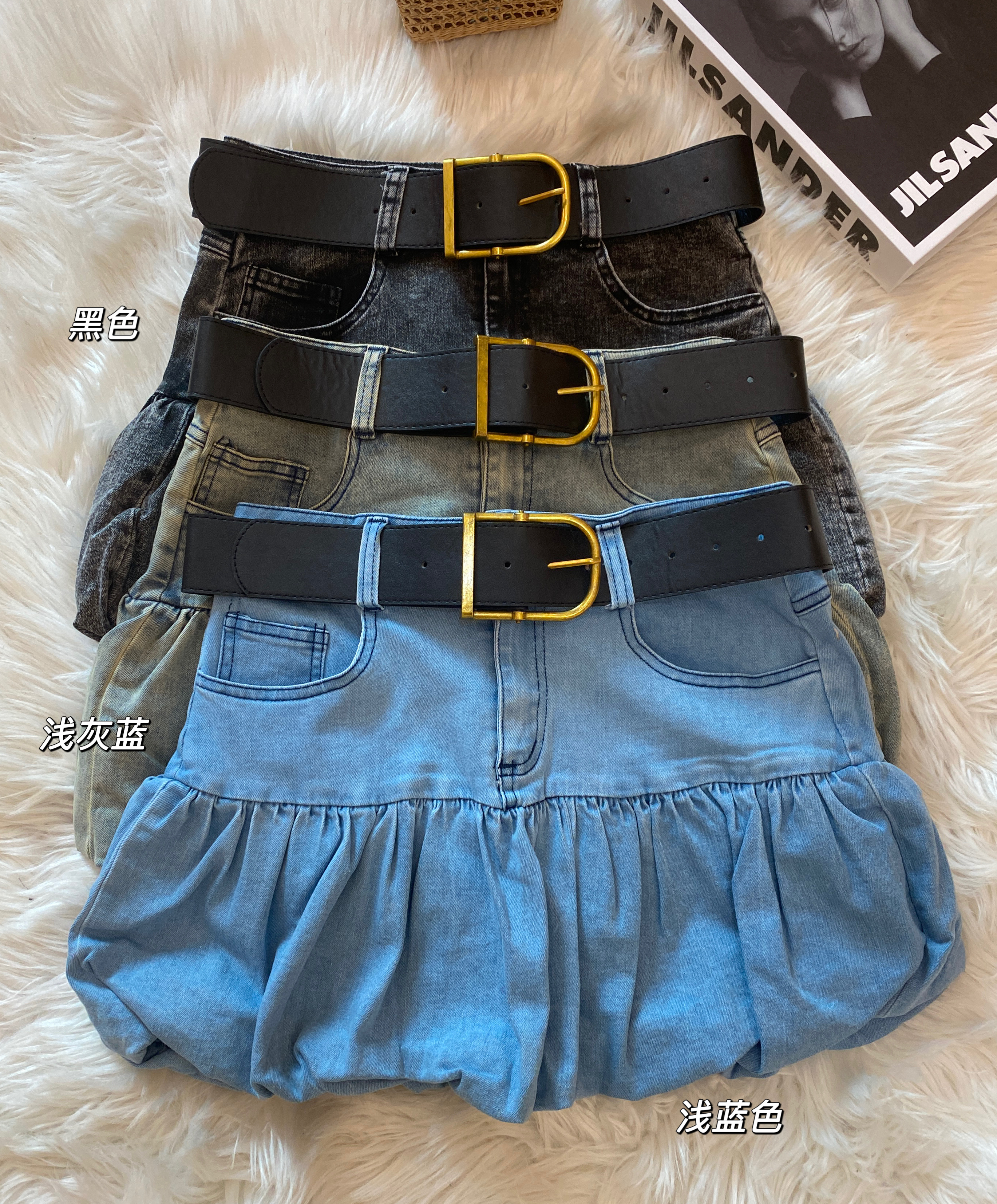 高品质韩系软牛仔花苞裙🥰 