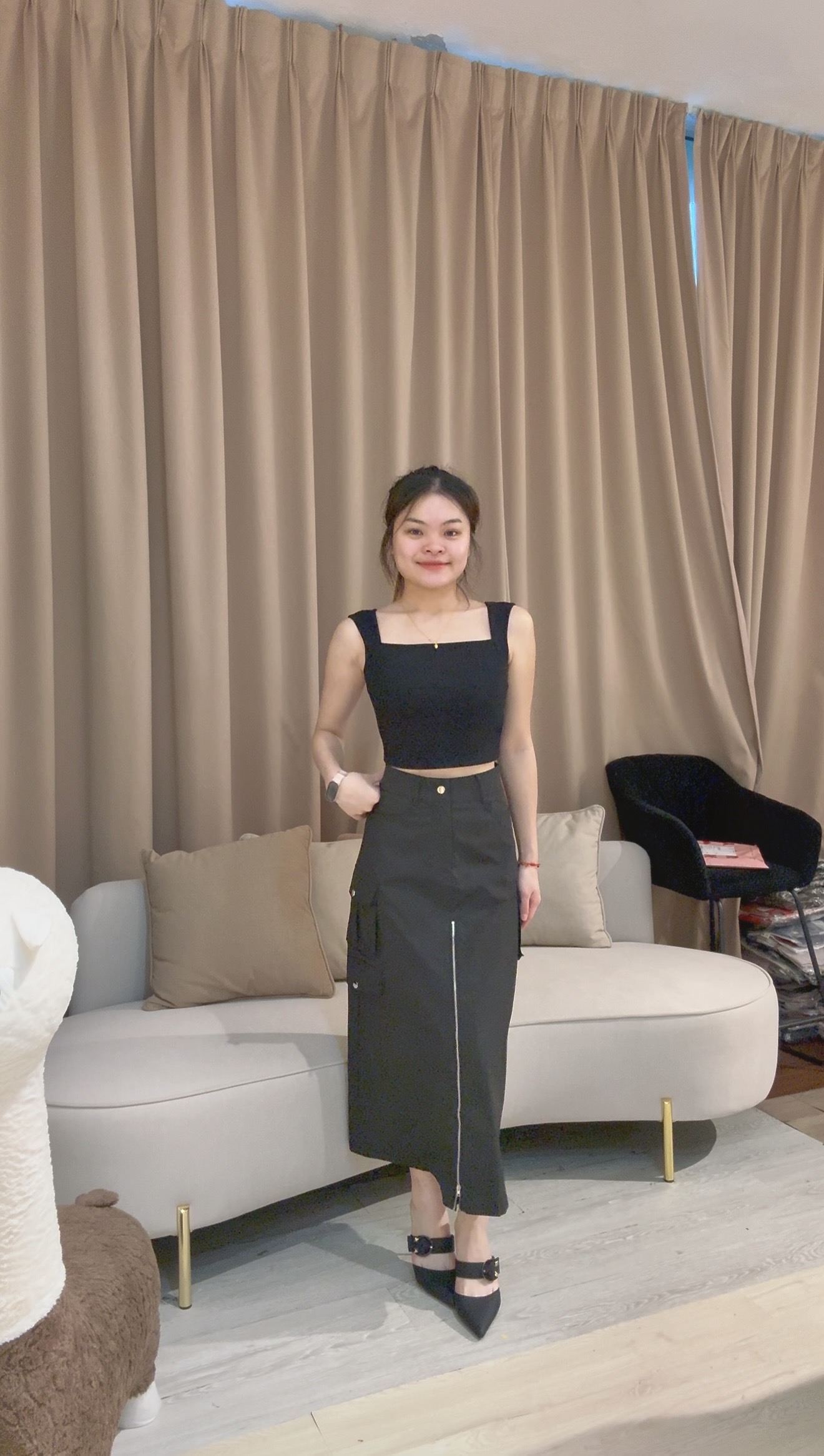 韩版时尚简约直筒长裙❤️ 