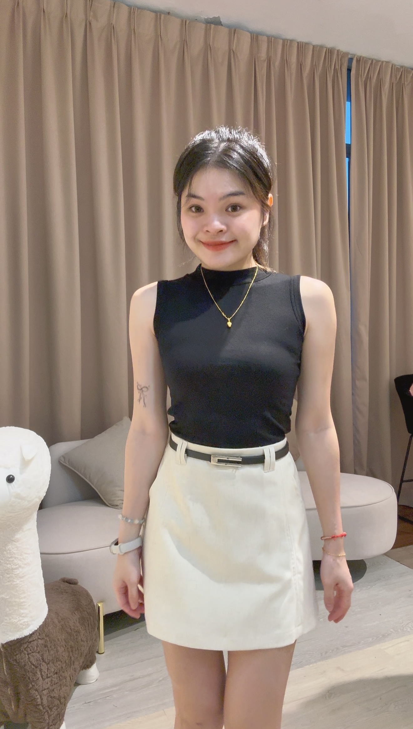 韩系显瘦百搭棉麻裤裙❤️ 