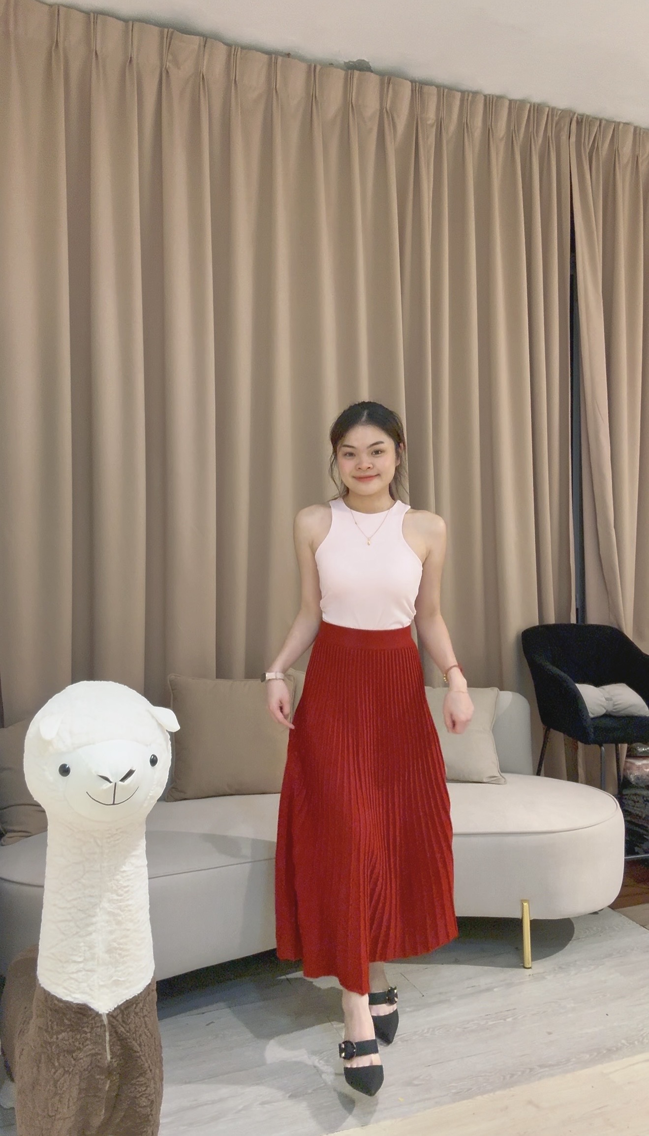 欧美风老钱风气质针织长裙💗