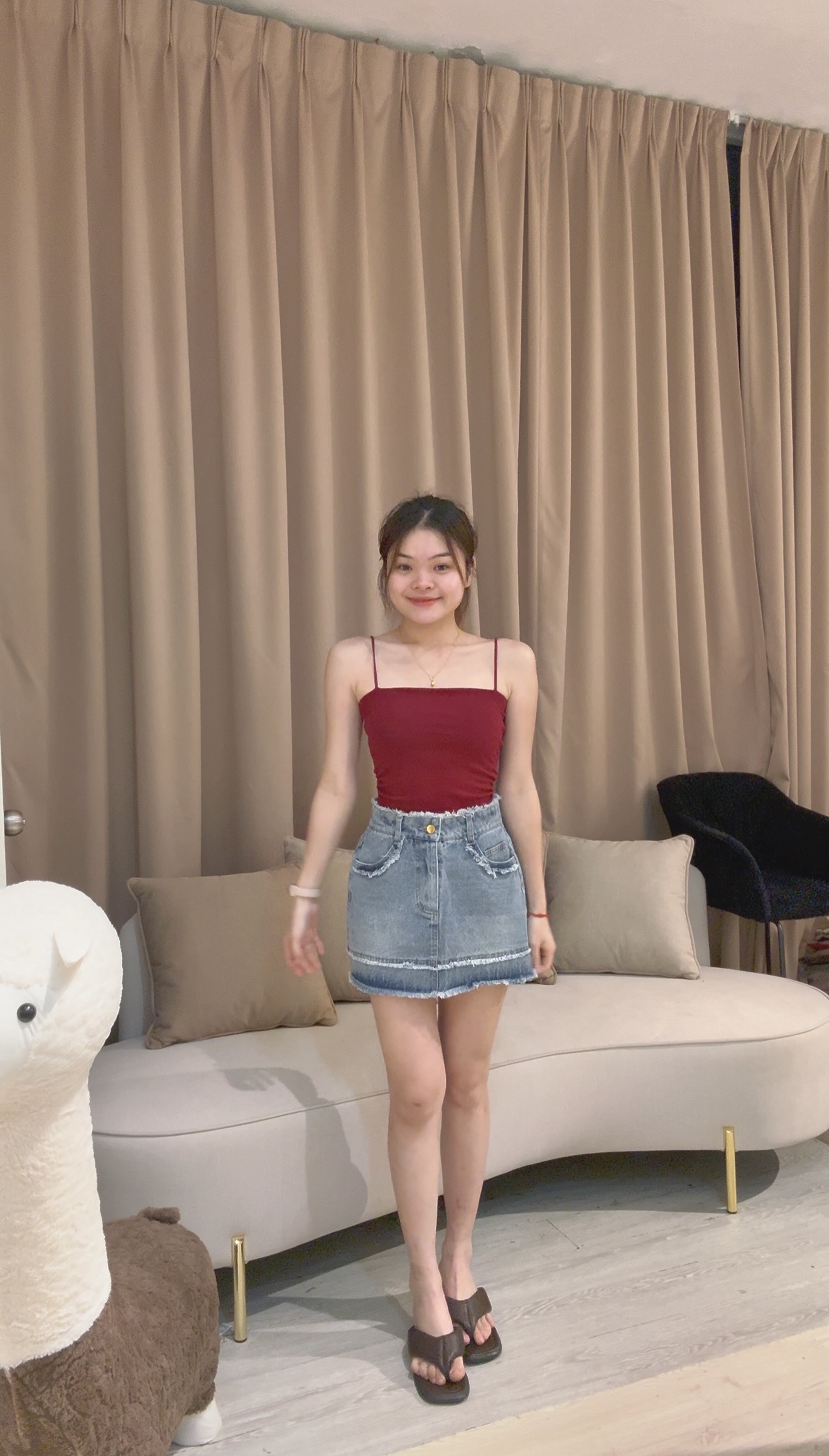 韩版高质量甜酷牛仔裤裙🤩 