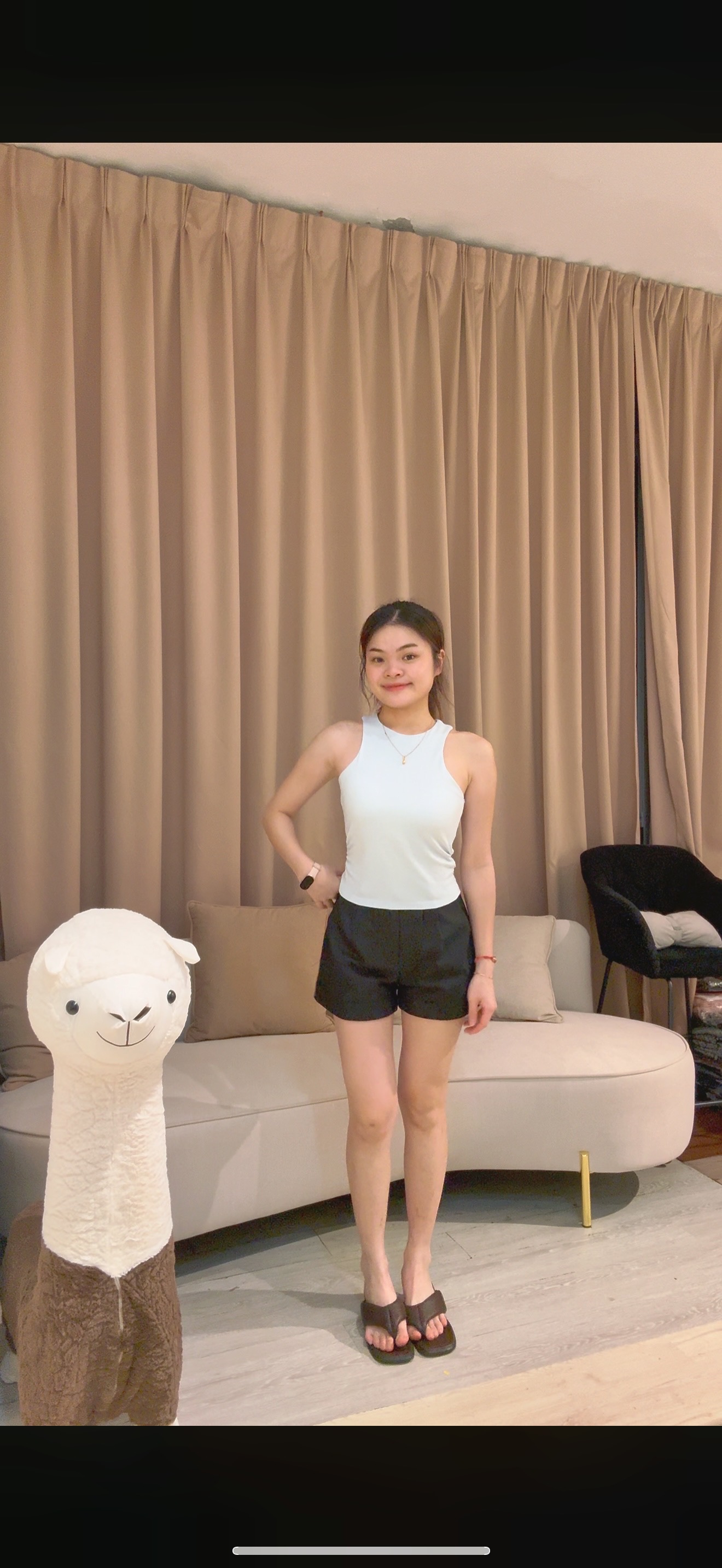 纯欲风甜美修身自带胸垫背心💗 