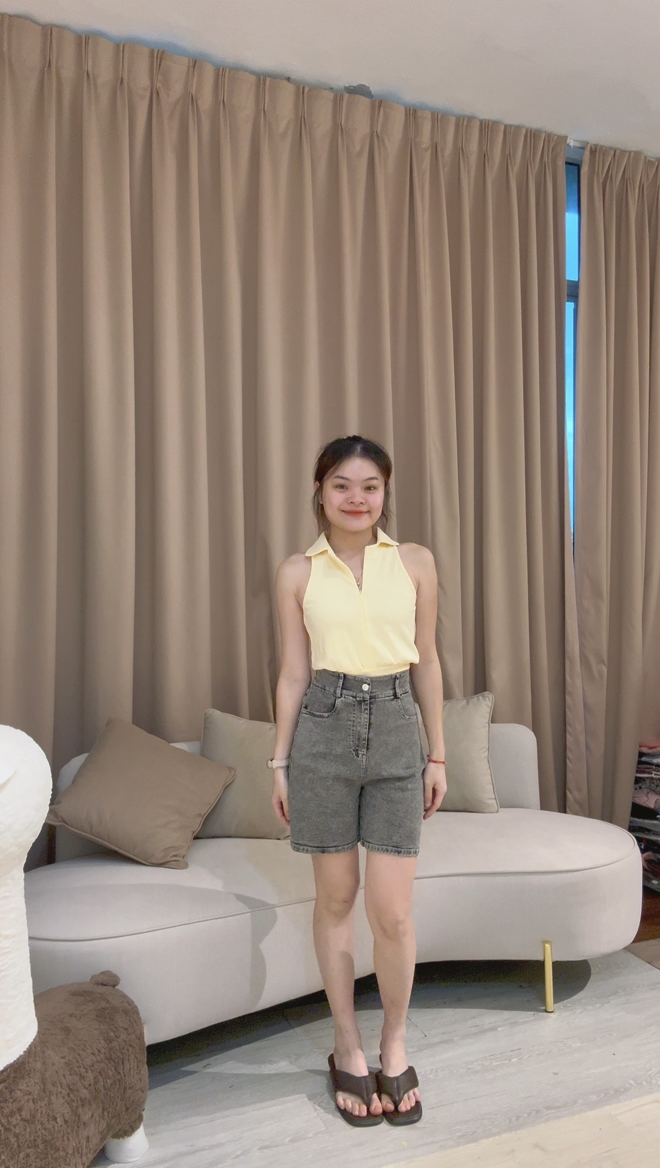 韩系甜美翻领收腰百搭上衣❤️  