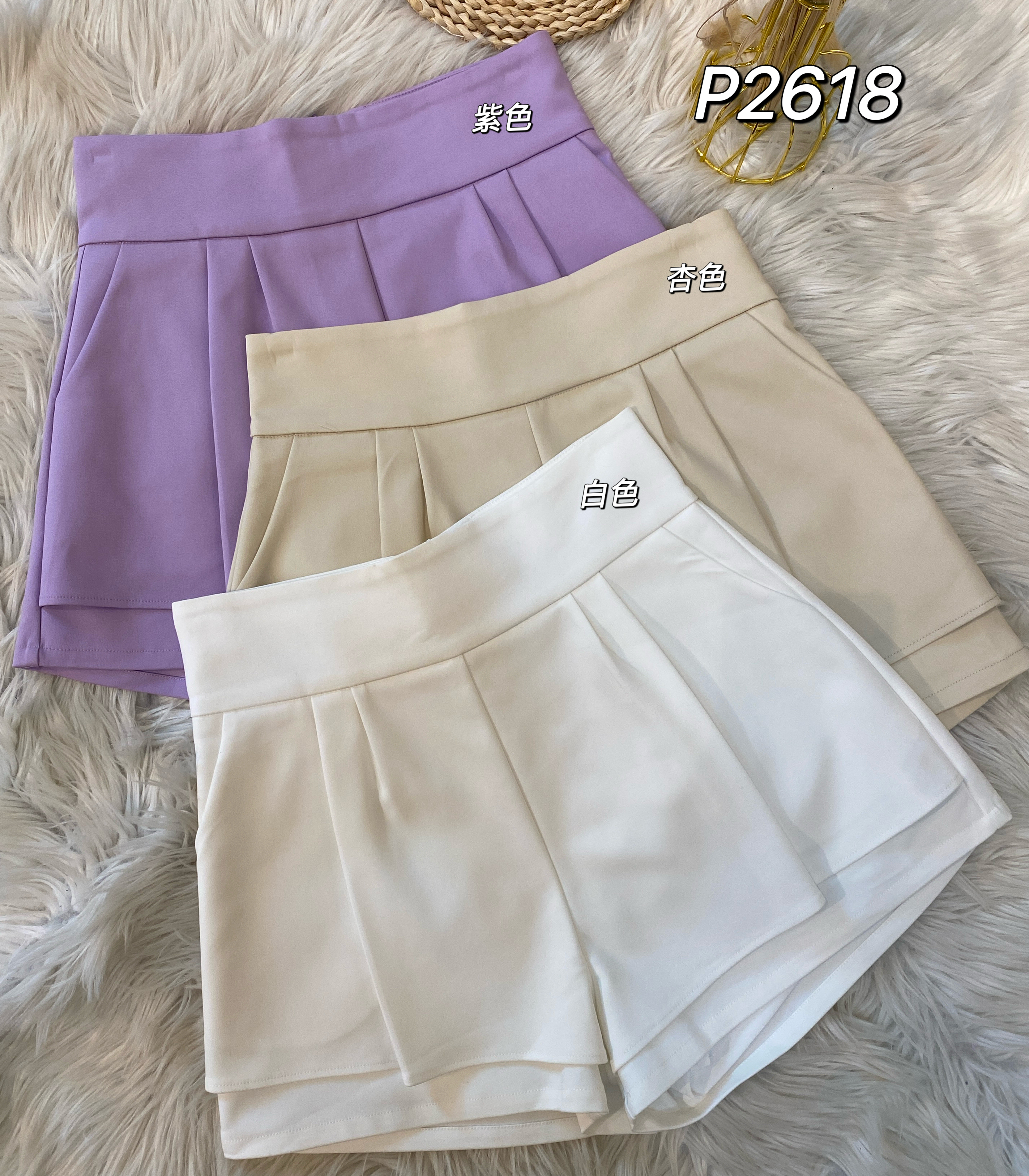 高品质简约双层设计高腰短裤🌸 