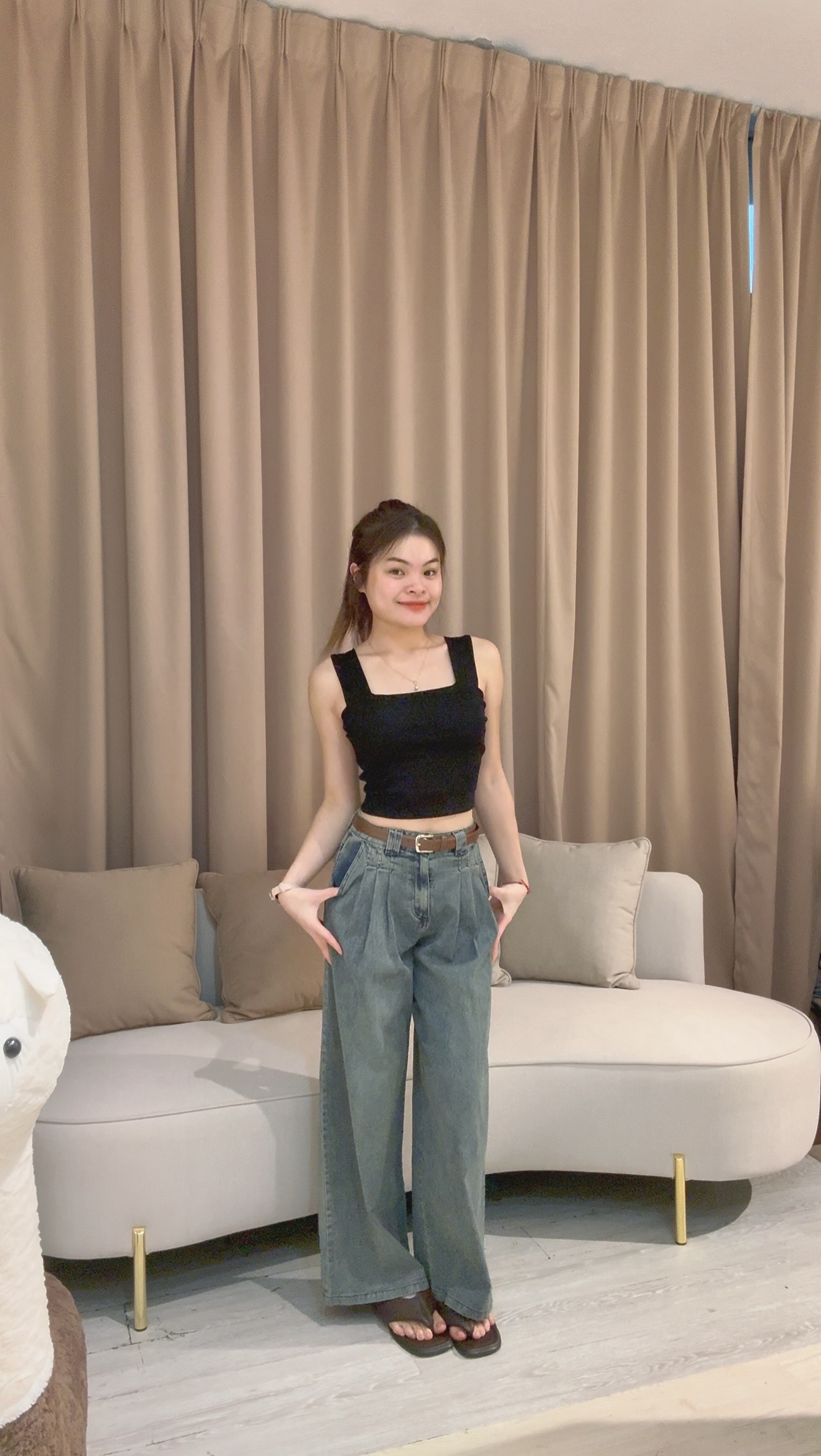 高品质直筒显瘦牛仔长裤😍 