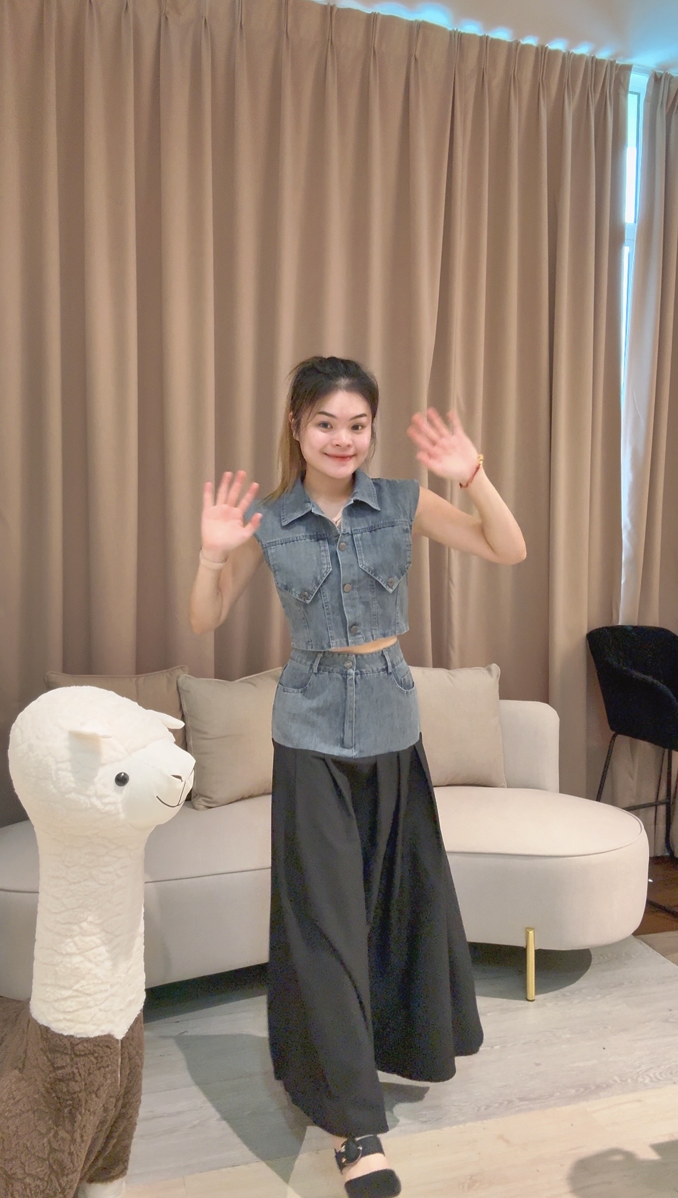 高品质韩系时尚牛仔套装🤩