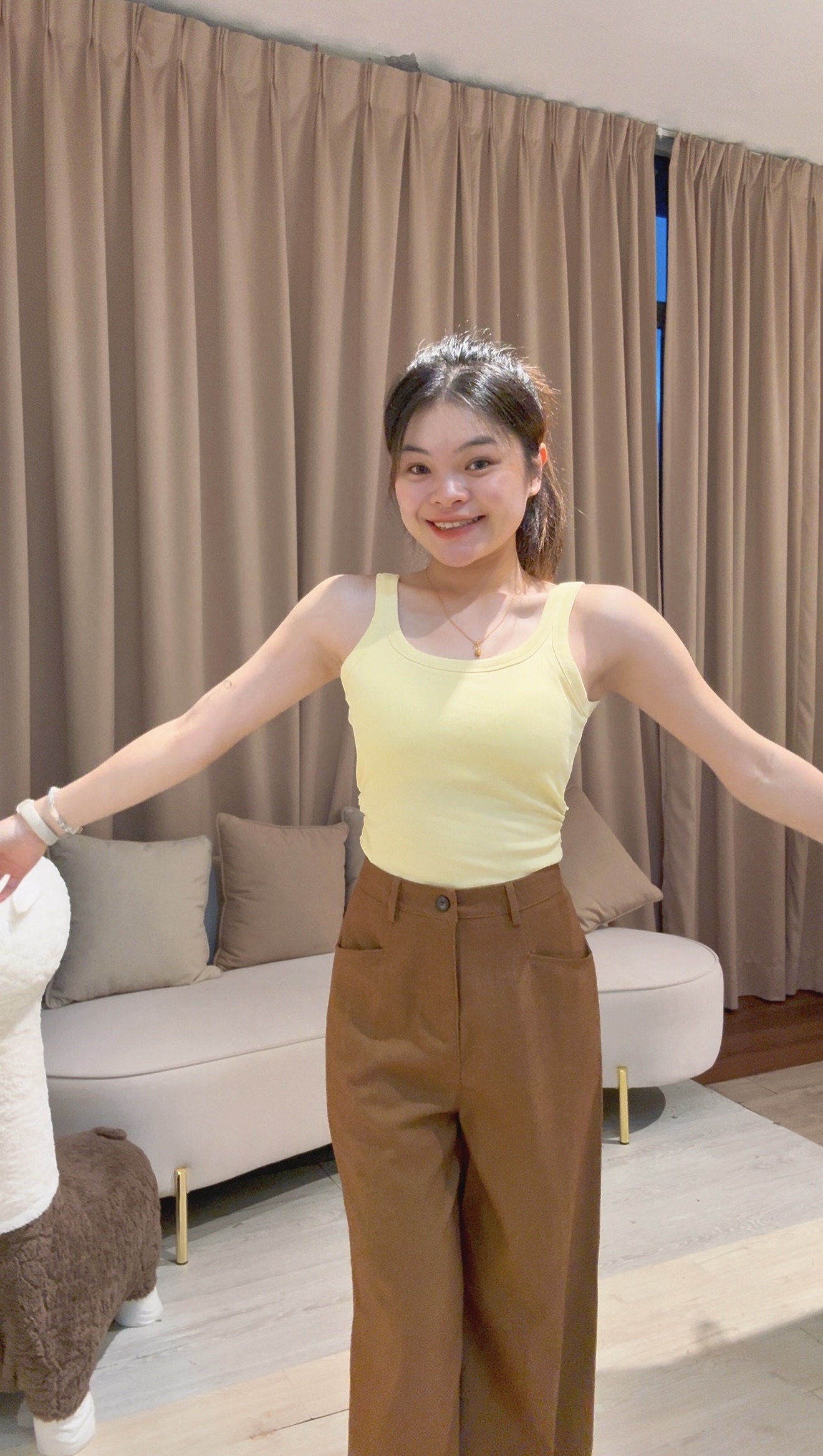 韩系高腰显瘦设计百搭长裤❤️ 