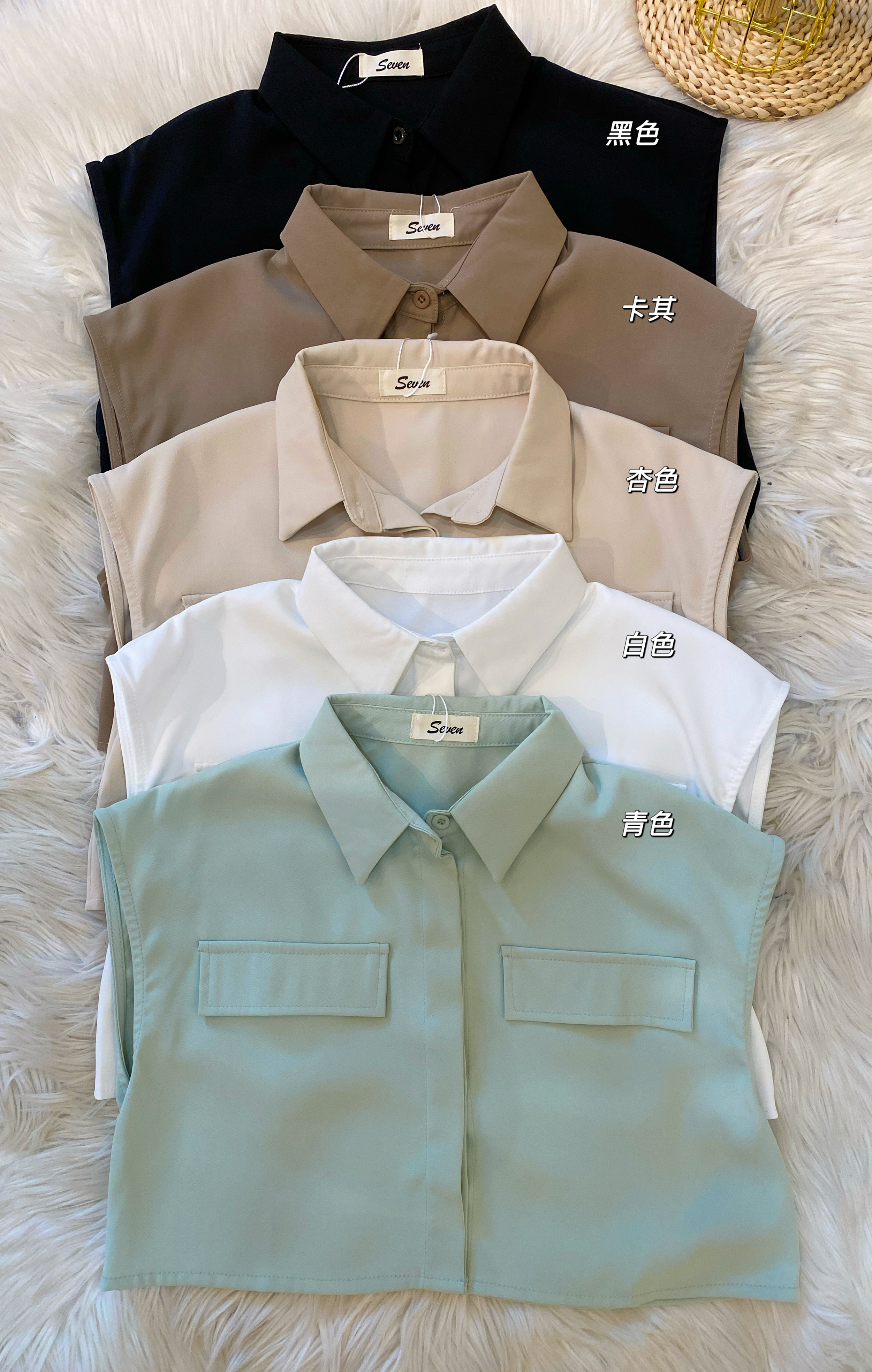 韩系日常必备短板衬衫💗   