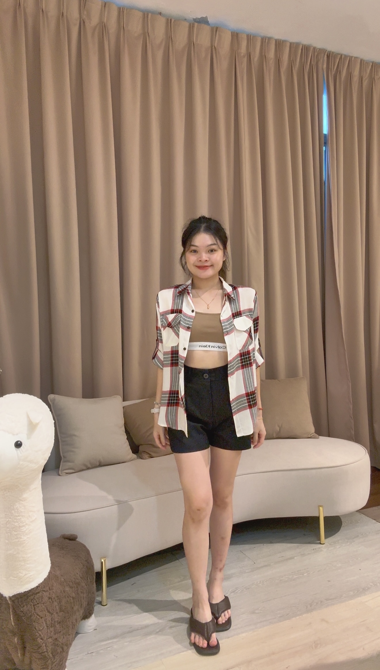慵懒随性格纹衬衫｜薄款透气｜百搭显瘦 ❤️ 