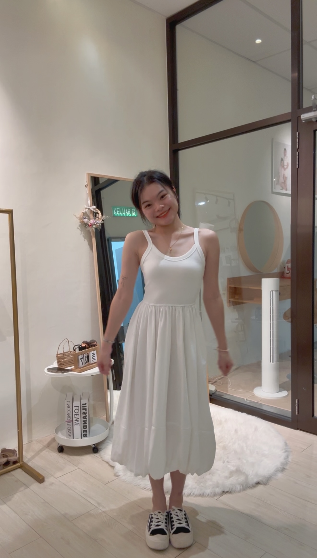 韩版法式优雅吊带泡泡连衣裙💗