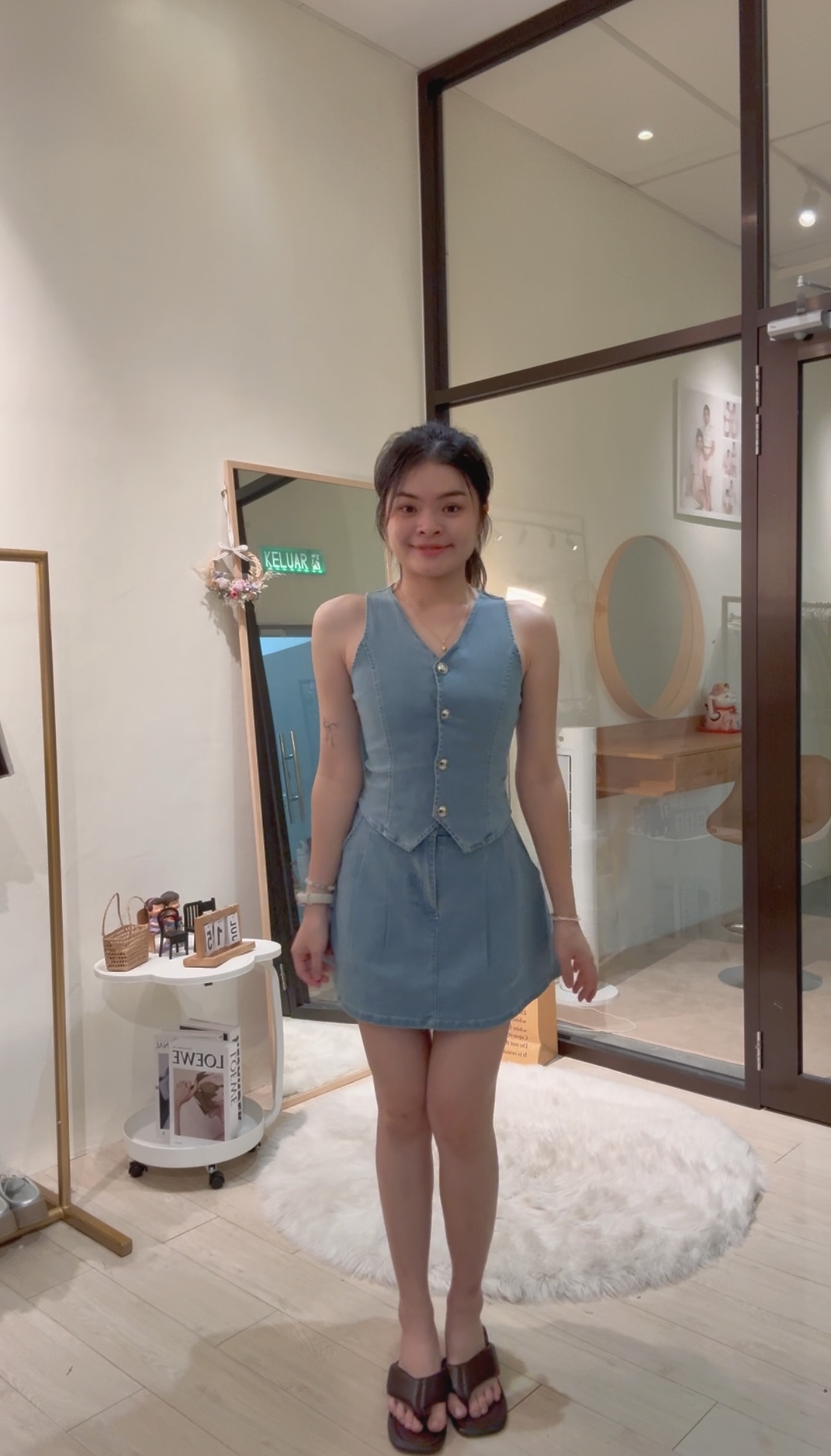 欧美风超气质修身马甲牛仔套装💙 