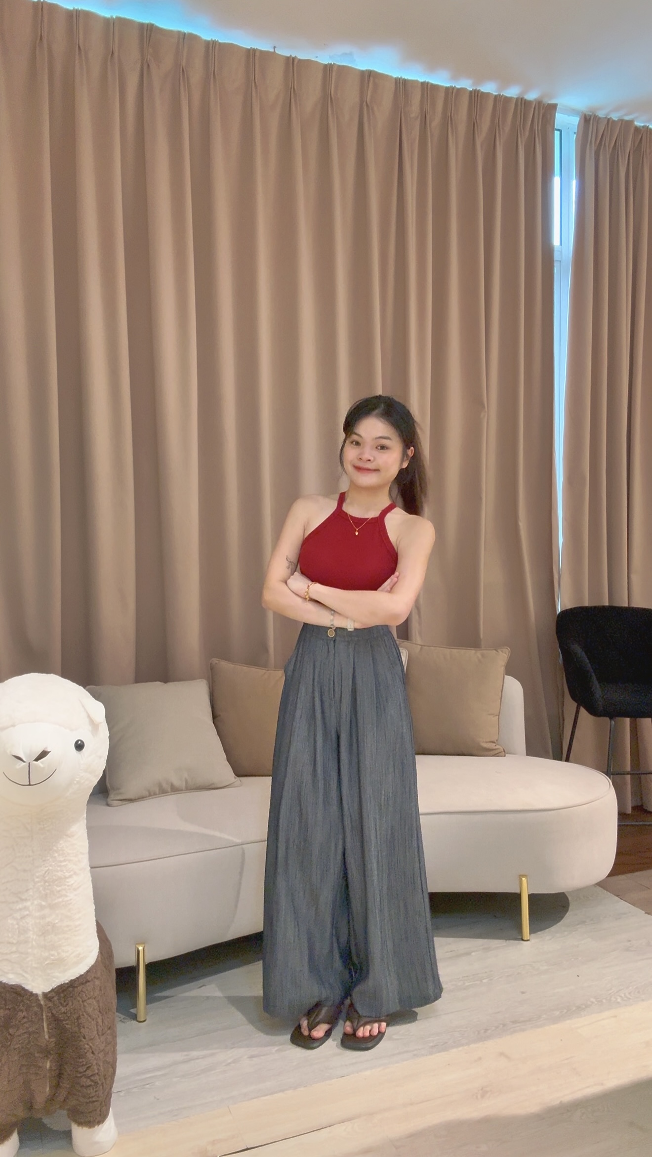 日系高级垂感宽松直筒长裤❤️ 