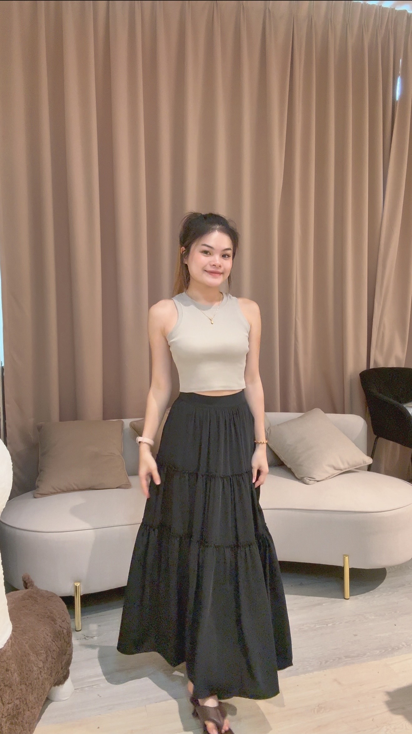 日系春天每人必备蛋糕long skirt😍 