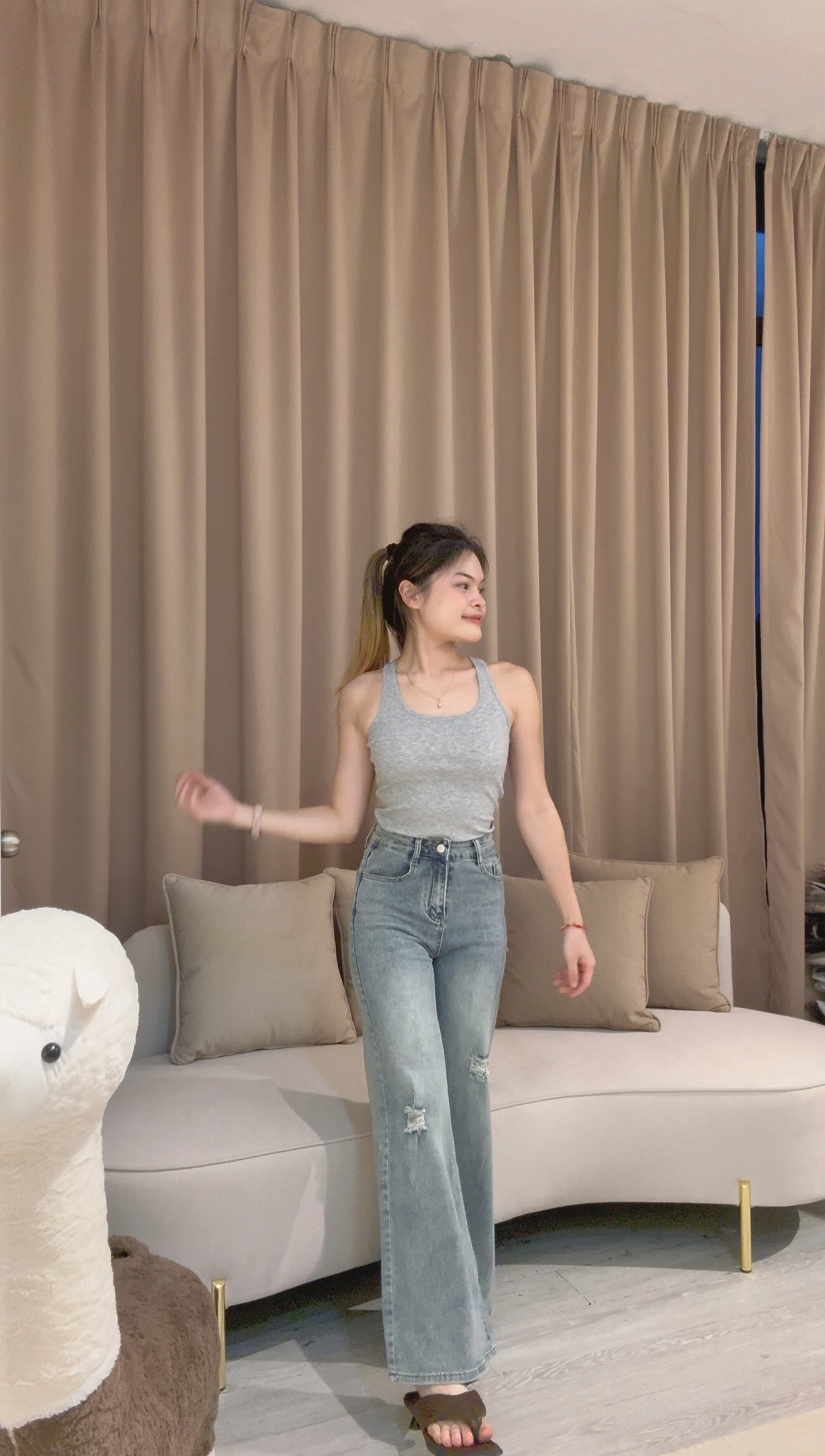 高品质气质牛仔长裤🤩 