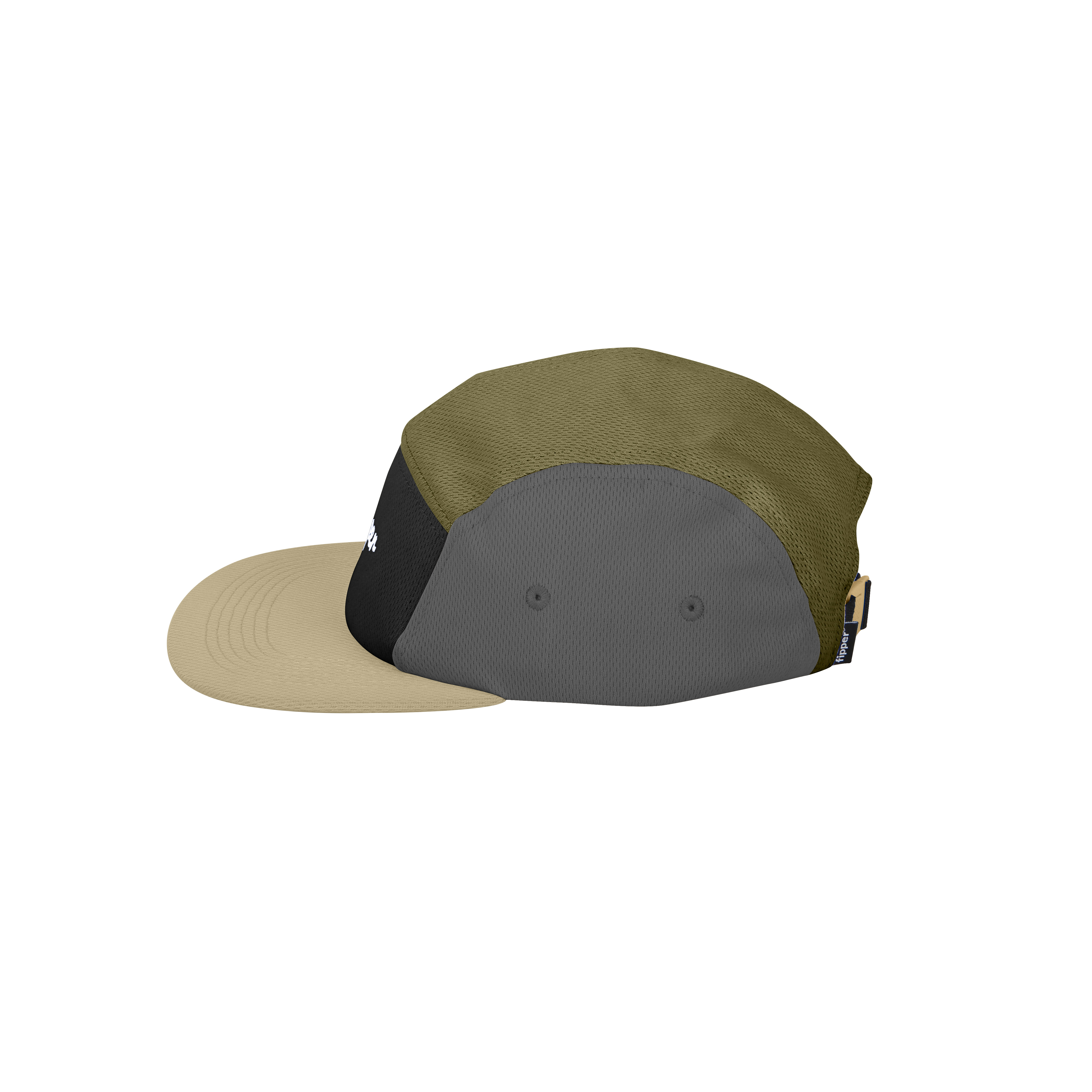 Fipper Headgear 5 Panel Adjustable Cap Fipper in 4 Tone (Khakis)