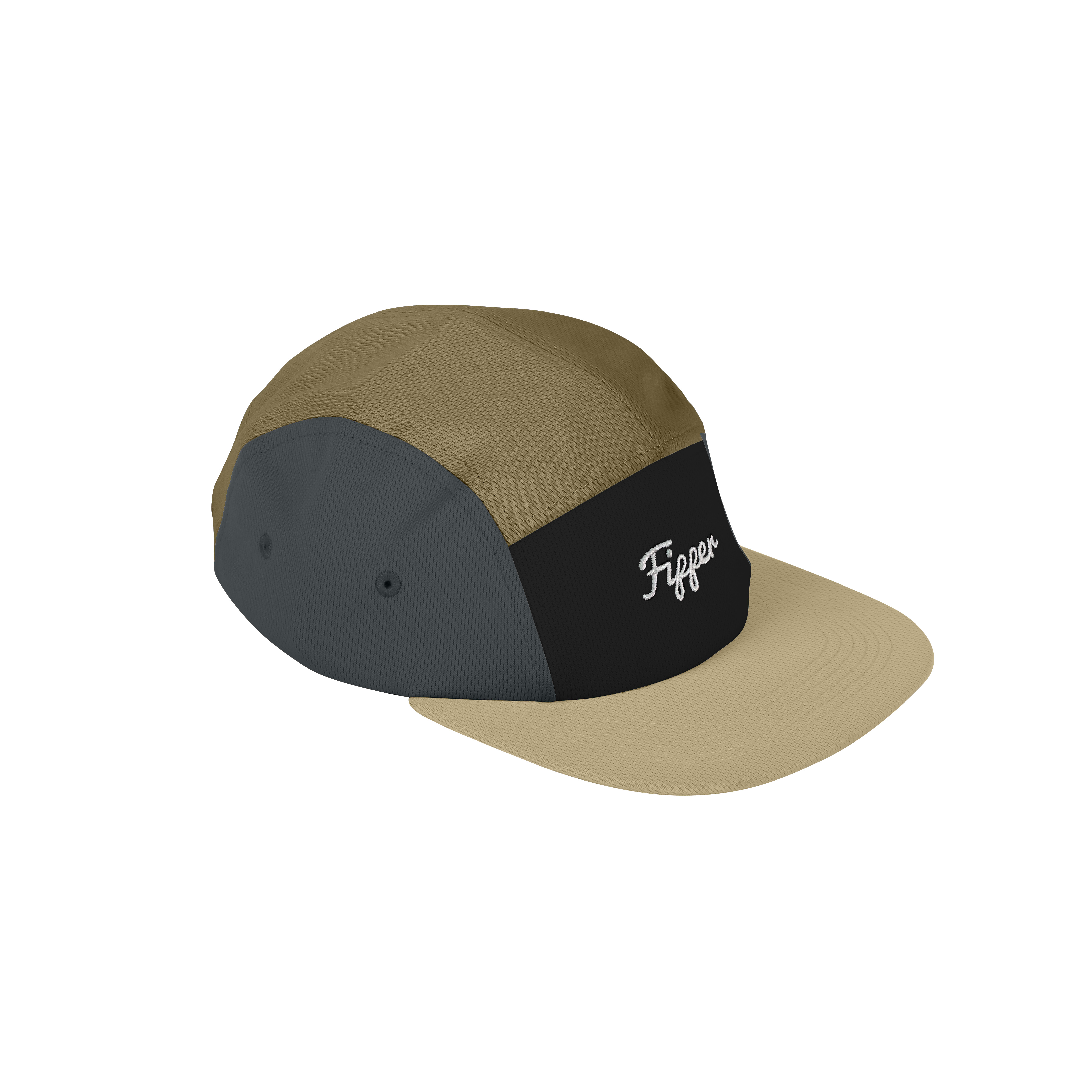 Fipper Headgear 5 Panel Adjustable Cap Fipper in 4 Tone (Khakis)