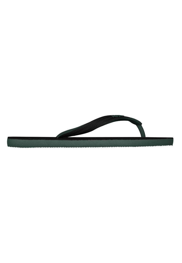 Fipper Black Series M Rubber Slipper for Men in Black / Green (Zuccini)