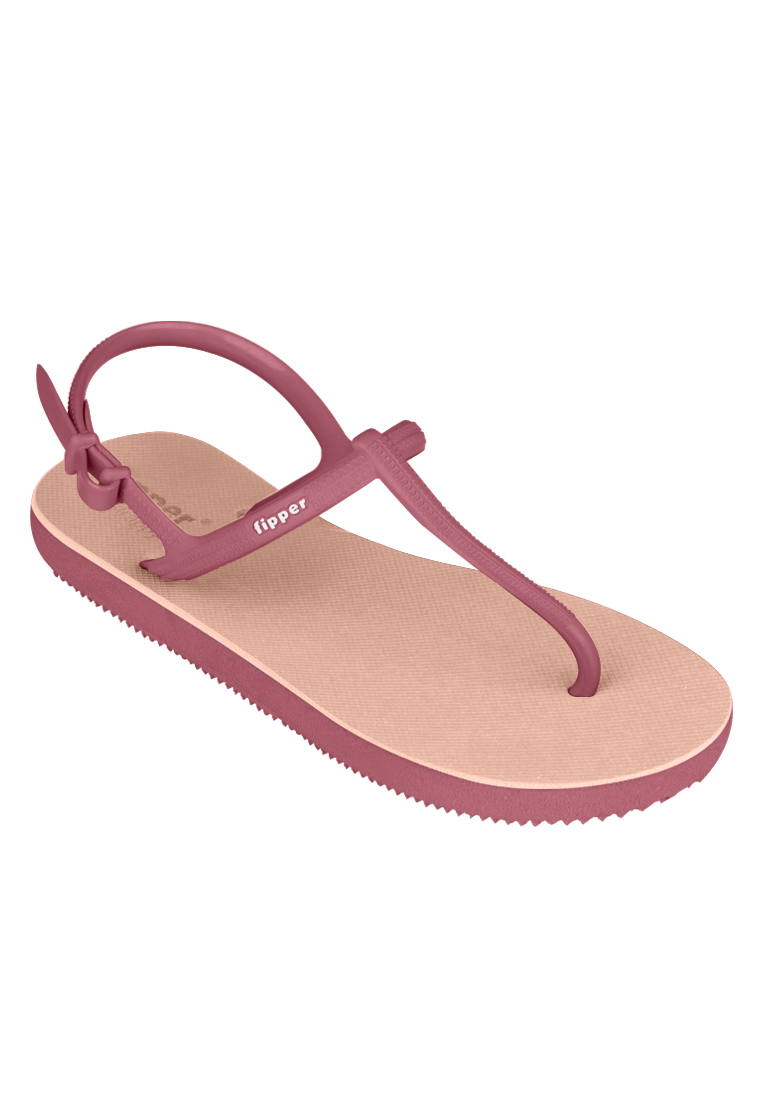 Fipper Strappy Rubber Sandal for Women in Rose Embrace Rose