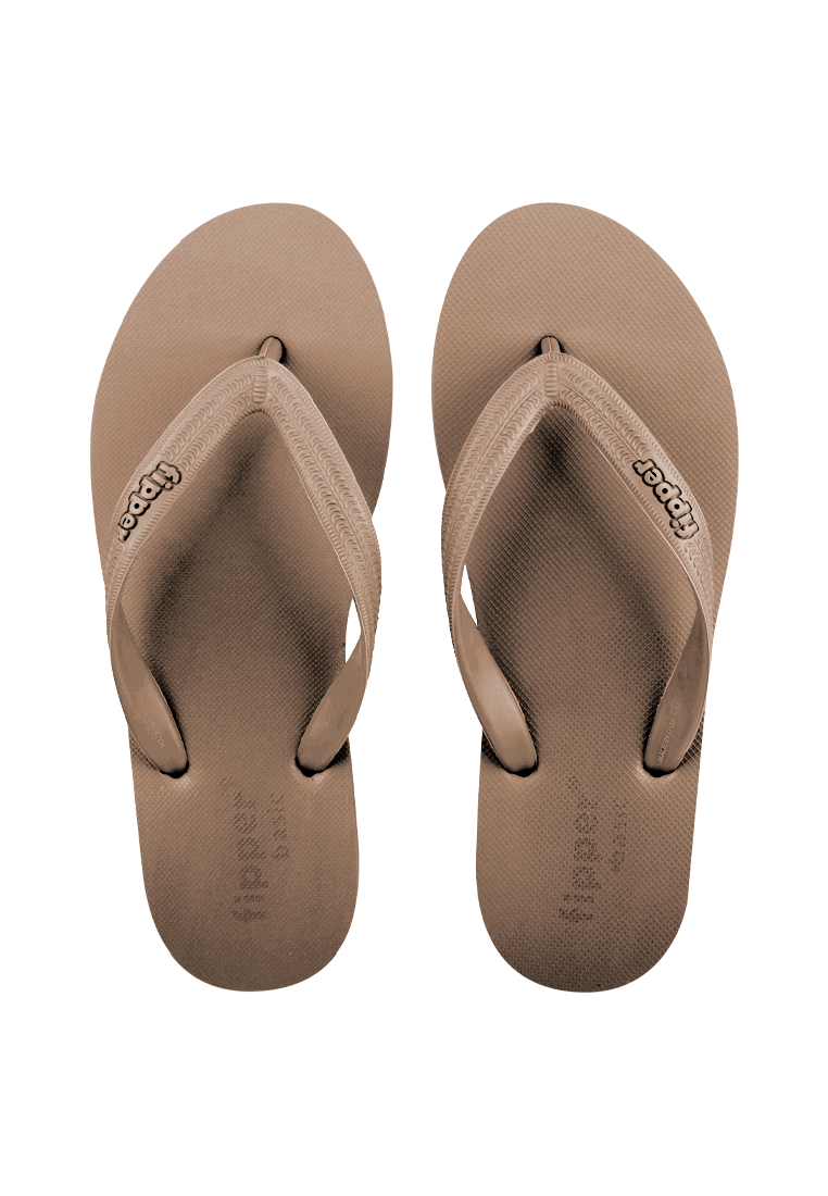 Fipper Basic M Rubber Slipper for Men in Brown (Sorrell)