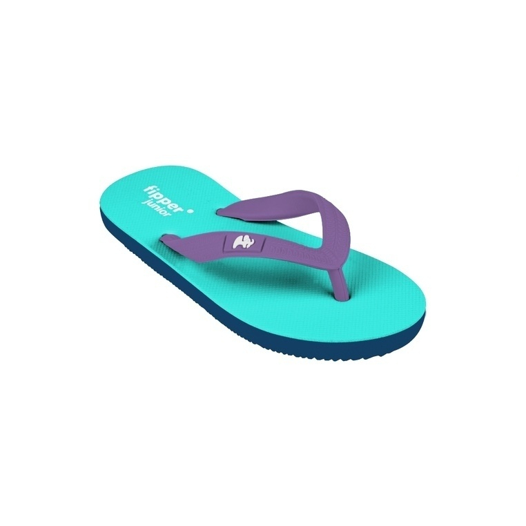 Fipper Junior Rubber for Children - Turquoise/Blue Snorkel/Violet Light