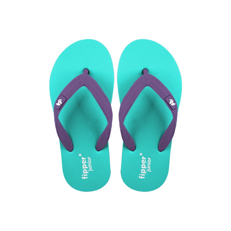 Fipper Junior Rubber for Children - Turquoise/Blue Snorkel/Violet Light