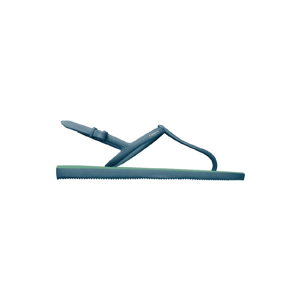 Fipper Strappy Rubber for Women in Green (Schist) / Blue (Snorkel)