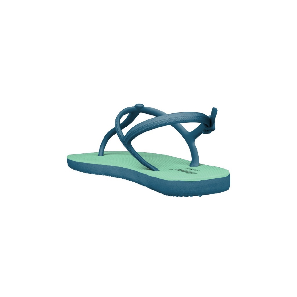 Fipper Strappy Rubber for Women in Green (Schist) / Blue (Snorkel)