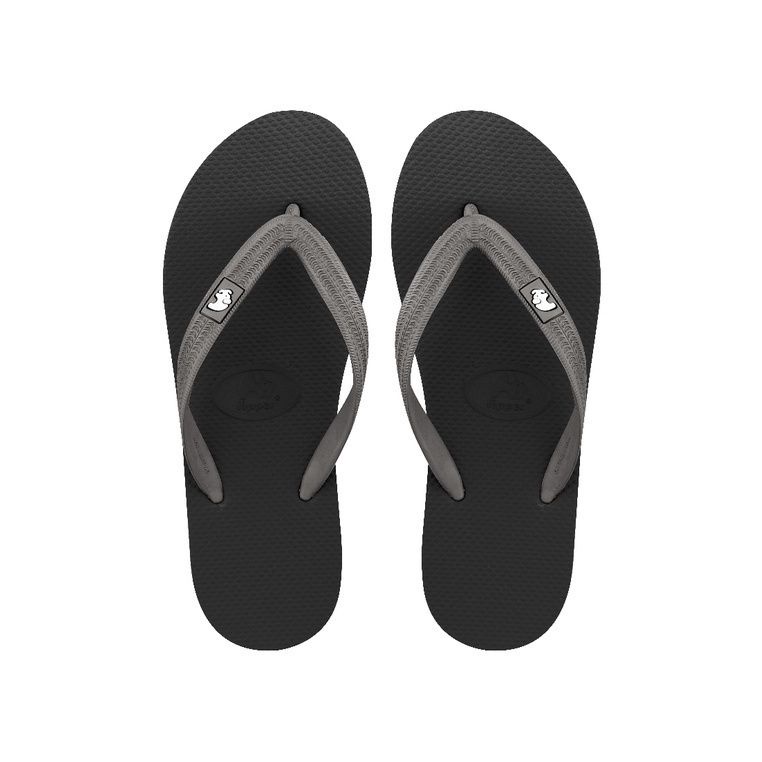 Fipper Slipper Walker Rubber for Men in Black / Grey (Friar)