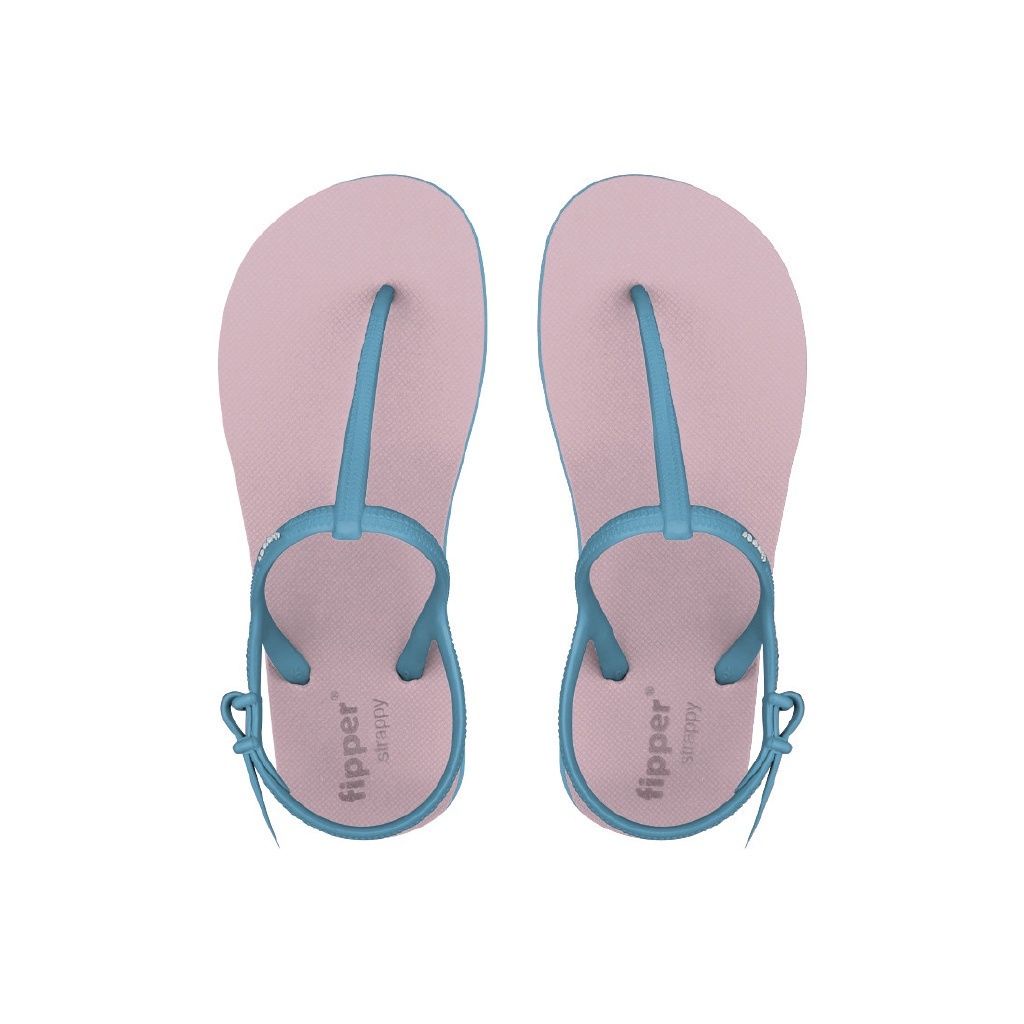 Fipper Strappy Rubber for Women in Pink Light Blue Sky