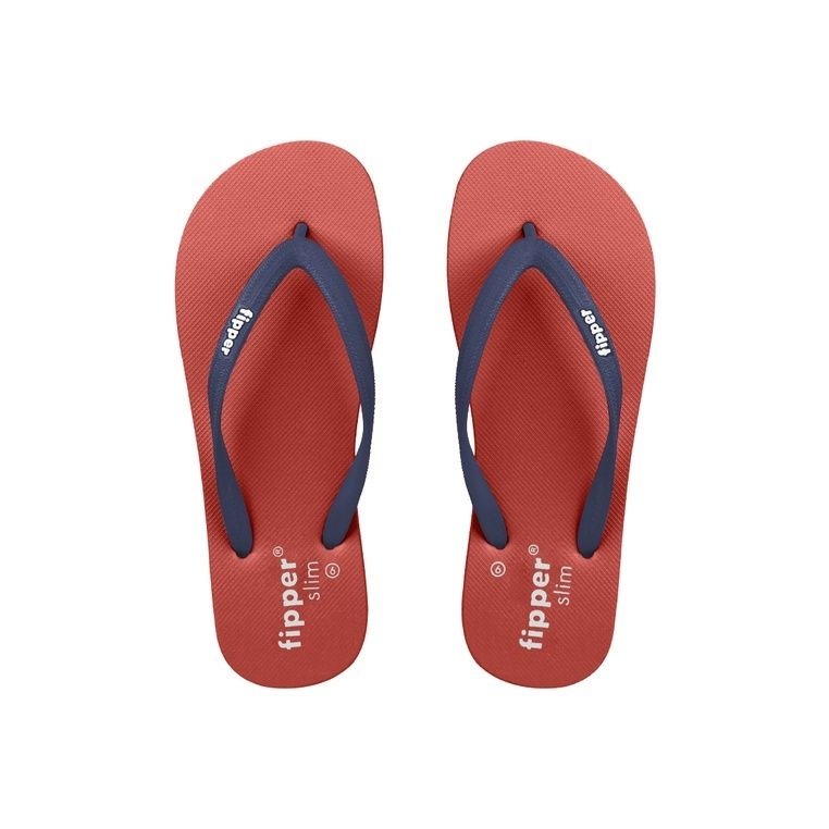 Fipper Slim Rubber for Women in Red Native/Navy