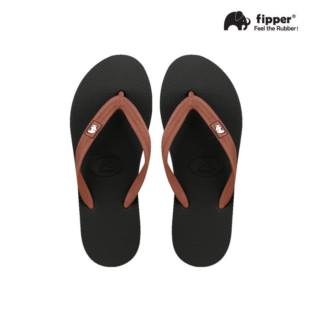 Fipper Slipper Walker Rubber for Men in Black / Brown