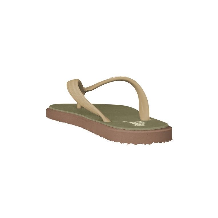 Fipper Wide Rubber for Unisex in Green (Kokoda) / Brown (Beaver) / Brown (Ecru)