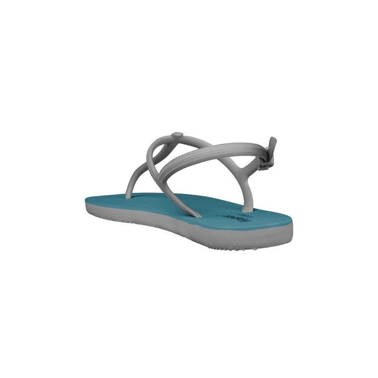 Fipper Strappy Rubber for Women in Green (Forest) / Grey (Light)