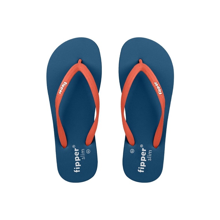 Fipper Slim Rubber for Women in Blue Snorkel/Peach