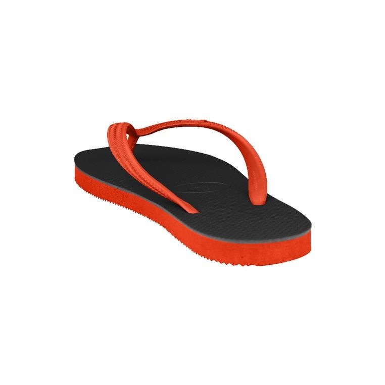 Fipper Slipper Walker Rubber for Men in Black / Orange