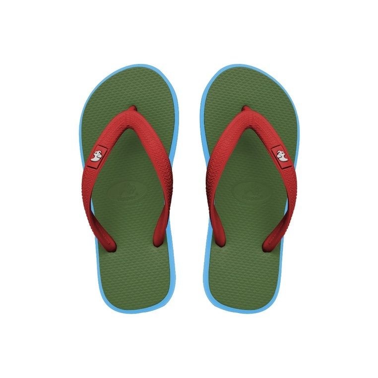 Fipper Kids Rubber for Children - Green Army/Blue Sky/Red