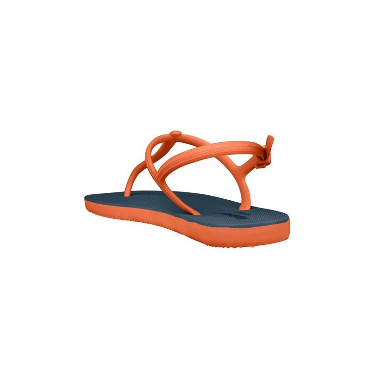 Fipper Strappy Rubber for Women in Blue Twilight/Orange Dizzy