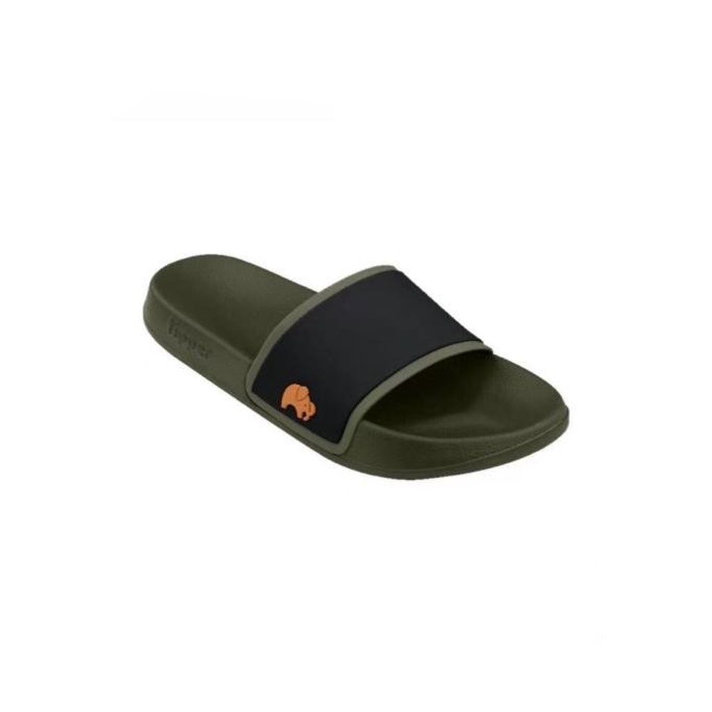 Fipper Slip On Non-Rubber for Unisex in Green (Army) / Black / Mustard