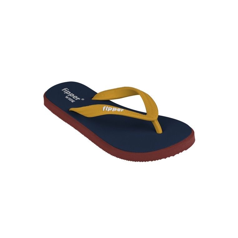 Fipper Wide Rubber for Unisex in Navy / Maroon / Mustard