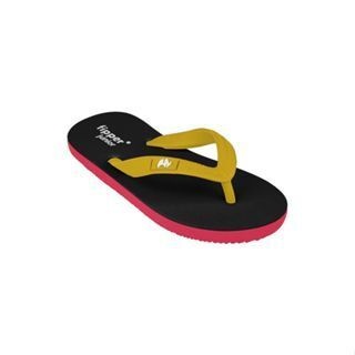 Fipper Slipper Junior Rubber for Children in Black / Pink (Punch) / Yellow